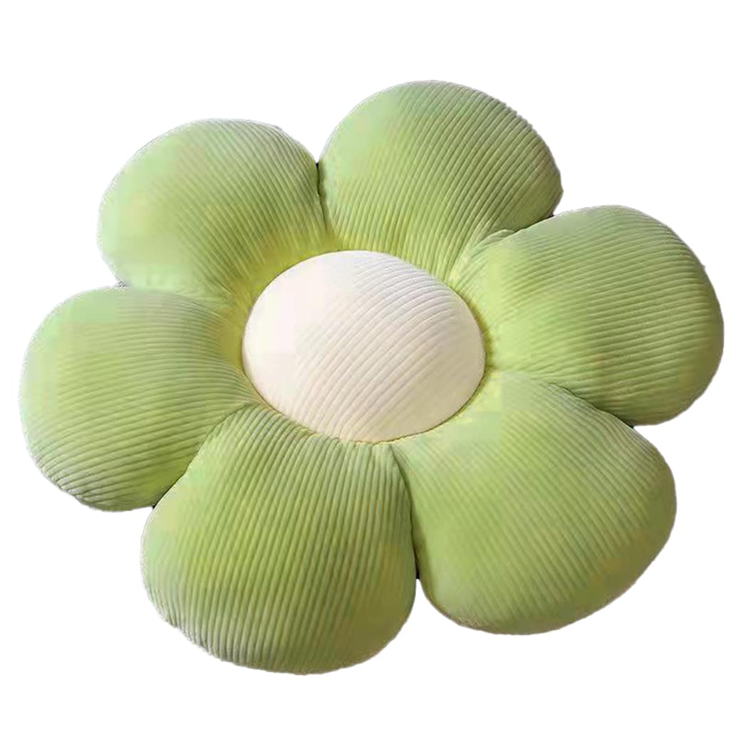 ELONEL Flower Shaped Throw Pillow - Office & Car Seat Cushion, Living Room Sofa Decor (21.6in, Light Green Beige)