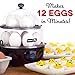 Dash Deluxe Rapid Egg Cooker Electric for Hard Boiled, Poached, Scrambled, Omelets, Steamed Vegetables, Seafood, Dumplings & More, 12 Capacity, with Auto Shut Off Feature, Black