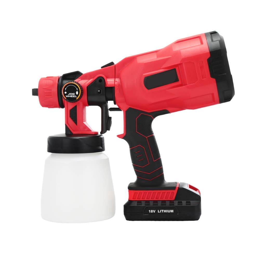 Pistola de pulverización inalámbrica de 18 V, pulverizador de Pintura eléctrico de 120 W para Pintar la Pared de Muebles de Madera del Coche