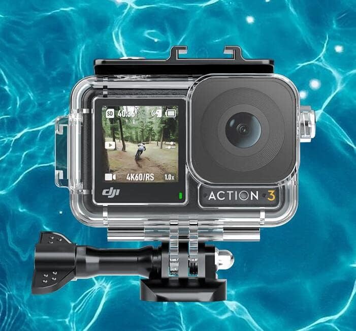 Miniatura 4 de Coyktonty - Funda impermeable para DJI Action 4Osmo Action 3,40M, accesorio de filmación subacuática con soporte y tornillos