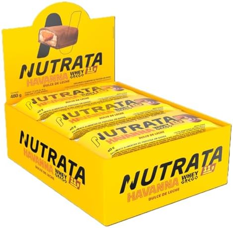 Whey Grego Bar Caixa 12unid - Nutrata Barra de Proteina Sabor:Hav...