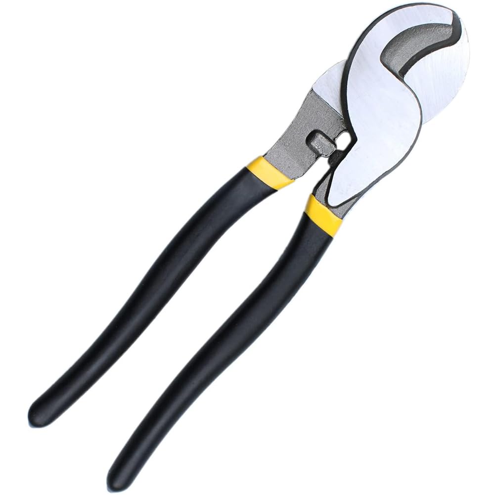 10 Inch Heavy Duty Cable Cutter, High Leverage, Non-slip Handle, One-hand Operation, Cuts Aluminum, Copper, Communications Cable, 15mm/0.59in