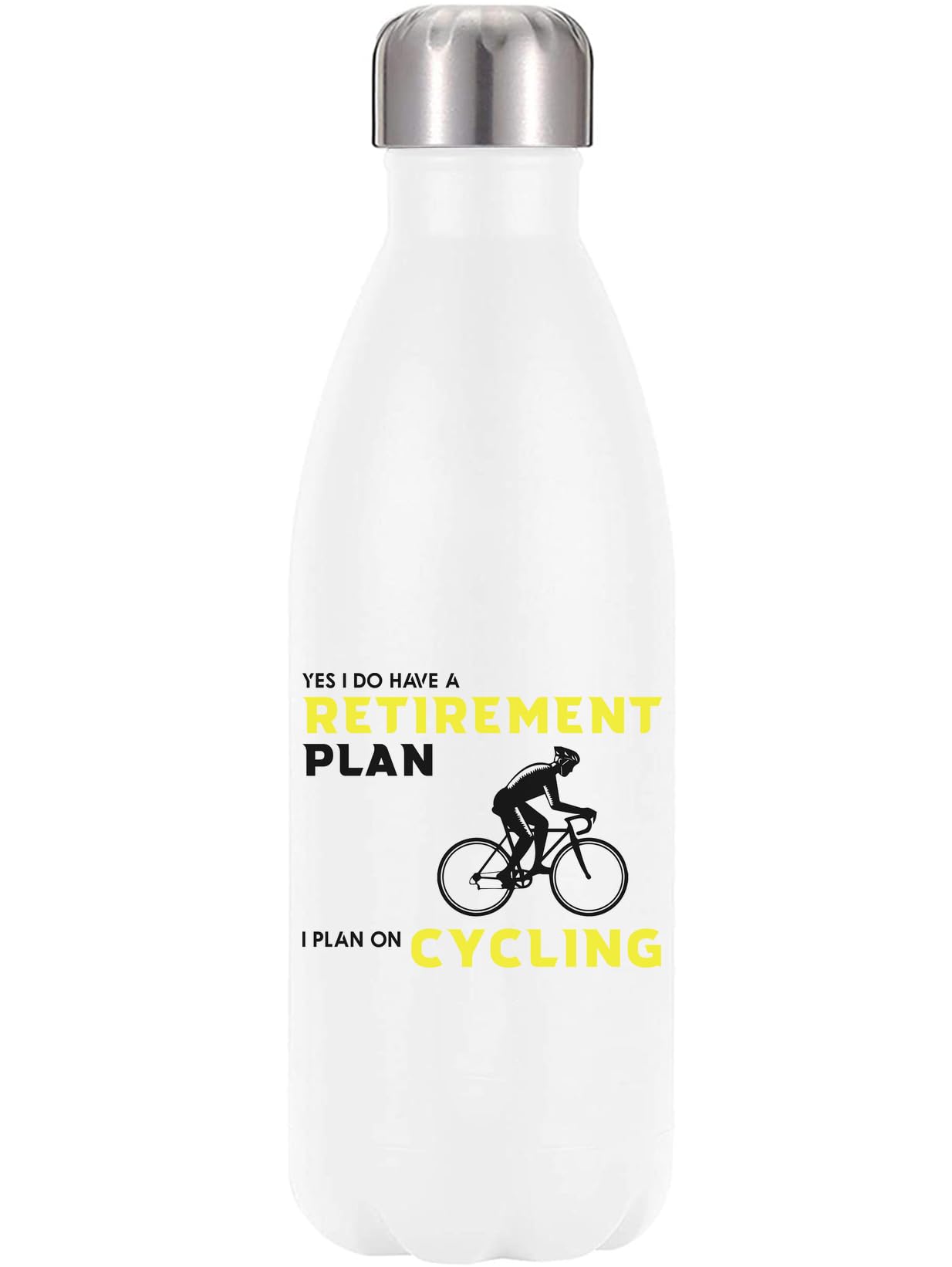 Botella térmica de 350 ml de acero inoxidable blanca sin BPA para ciclismo 1