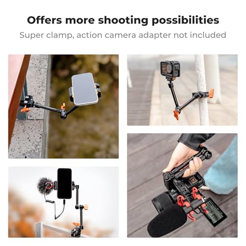 Image of K&F CONCEPT 9.8 inch Magic Arm, 1 /4 inch Screw Camera Mount Arm 360 Ball Heads for DSLRs, Monitor, Flash, LED Light, Microphone, Camera Cage, Action Camera
