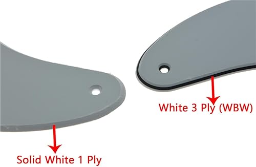Miniatura 4 de KAISH - Carcasa de 8 agujeros para guitarra Tele Humbucker, golpeador blanco de 3 capas para Telecaster de EE. UU.México