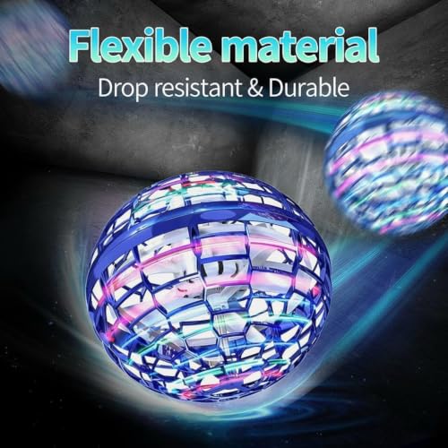 Image of Flying Orb Ball Toy, Multi Color | RGB LED Lights, Hand Controlled Boomerang Spinner , USB Rechargeable, For Kids & Adults, Indoor Outdoor