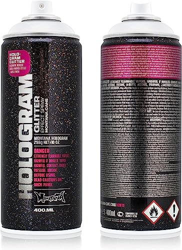 Spray de purpurina – Spray Purpurina - Graffiti Pintura Acrílica con Purpurina en Aerosol – Holgram Glitter -Efecto Holográfico – Ideal para Manualidades y Graffiti – 400 Ml