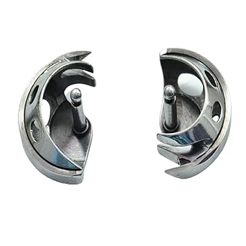 BISMIL Shuttle Hook for sv Old Model Domestic Normal Home Sewing Machine Half Shuttle Like usha Singer Merritt Sahara sapna Pooja Naveen Arun pargat (Silver) Pack of 2