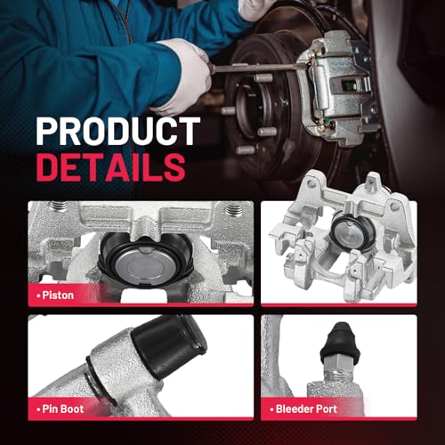 Image of BDFHYK 18-B5476A 18-B5477A Rear Disc Brake Caliper Assembly for Ford Edge /Escape /Fusion 2013-2019 /2020 /2023, for Lincoln MKC /MKX /MKZ /Nautilus 2013-2023, 1.5L 2.0L 2.3L 2.5L 2.7L 3.5L 3.7L l4 V6 2pcs