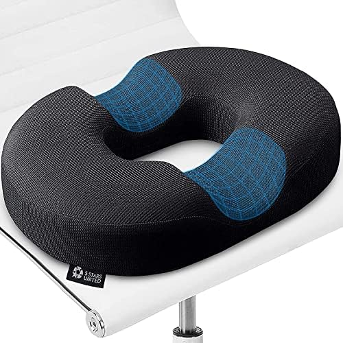 Donut Pillow Hemorrhoid Tailbone Cushion – Medium Seat Cushion Pain Relief for Coccyx, Prostate, Sciatica, Pelvic Floor, Pressure Sores, Pregnancy, Perineal Surgery, Postpartum Recovery