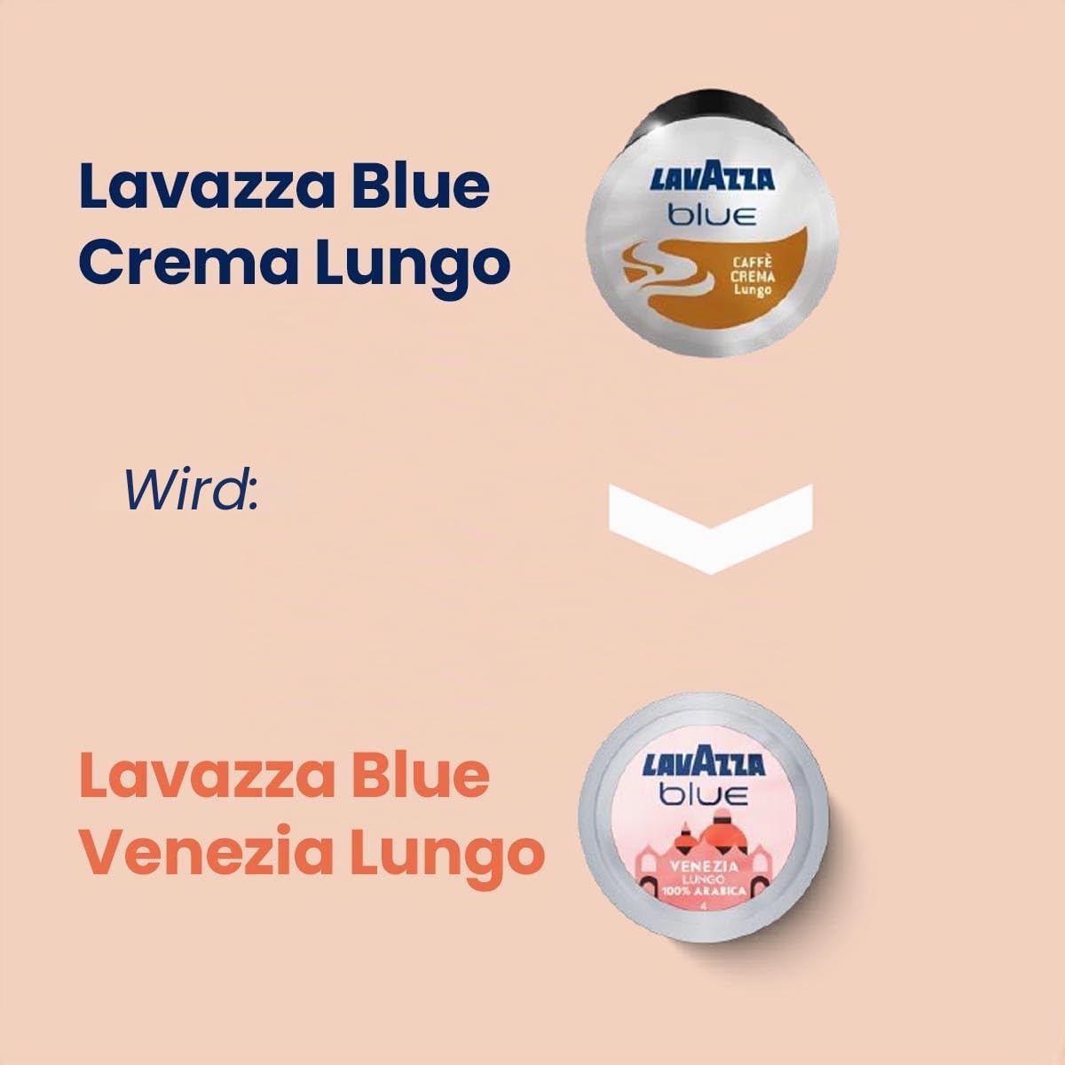 Lavazza Blue Venezia Lungo 100 Stk Kaffeekapseln, 100% Arabica