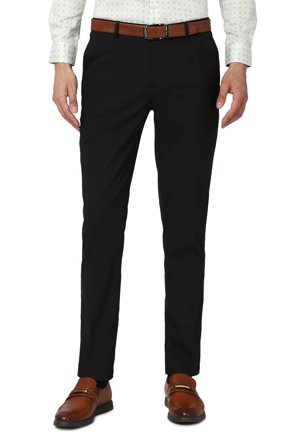 peter england Men's Slim Fit Mid Rise Pants-picture-35