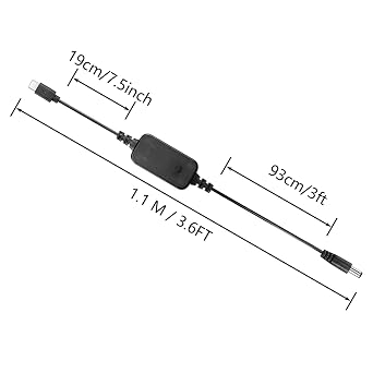 USB C - DCアダプター Type C - DC ブーストケーブル 高速充電コンバーター コネクターチップ10個付き ポータブル USB - DCケーブル タブレット 携帯 ノートパソコン Type C to DC 充電アダプター USB C - DC ブーストケーブル