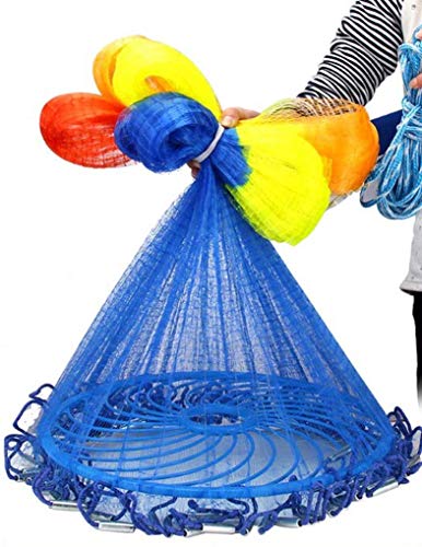 Grljd Fishing Equipment/Fishing Net Automatic Small Mesh, A Variety of Materials, A Variety of Sizes (Size : Height 2.7m steel sink) (Size : Height 3m steel sink)