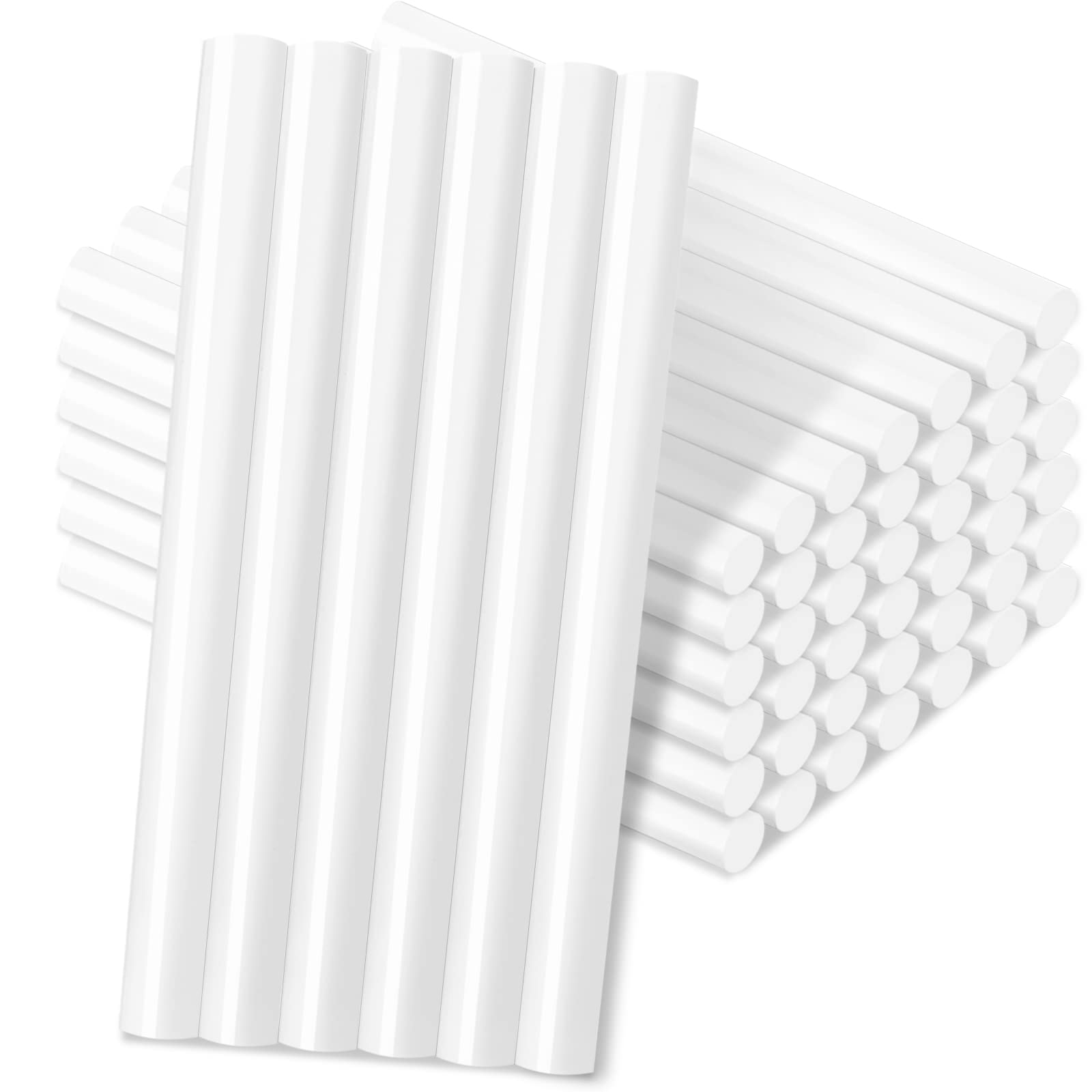 Weißer Heißklebestift, 48 Stück, 0,7 cm Durchmesser x 10,2 cm lang, Mini-Heißklebestifte, farbige selbstklebende EVA-Klebestifte zum Versiegeln, Reparieren, Stempel, DIY, Kunst, handgefertigt