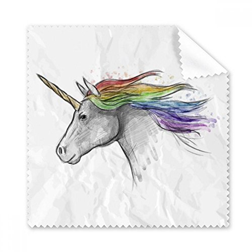 Chiffon microfibre licorne pour lunettes et écrans - Lot de 5 lingettes de nettoyage DIYthinker