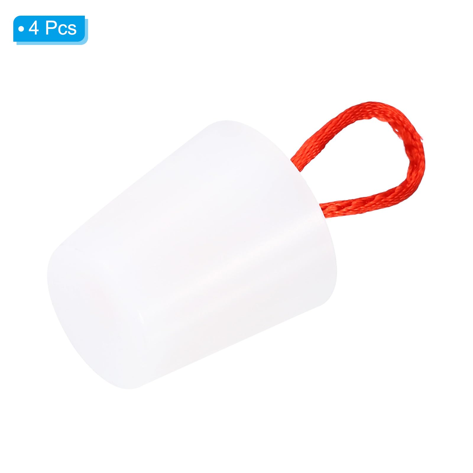 QUARKZMAN Silicone Caoutchouc Conique Bouchon 25 à 32mm Solide Baignoire Bonde Bouchon avec Poignée pour Test Tubes, Eau Tuyau, Drainage Trou, Blanc 4 Pièces