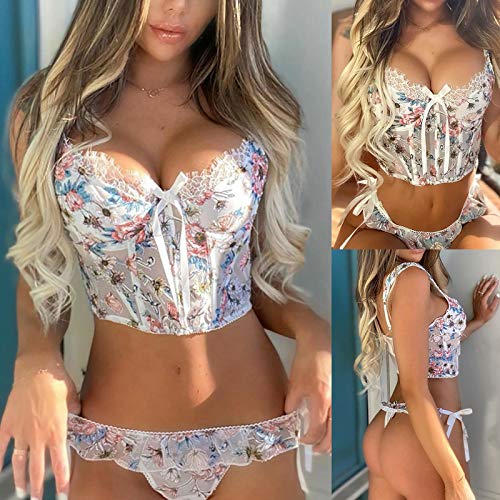 YSpoe Damen Dessous Korsett Spitze Bügel Split Sexy Bustier Anzug Rassige Musselin Nachtwäsche Neue Unterwäsche Kont… – Bild 3