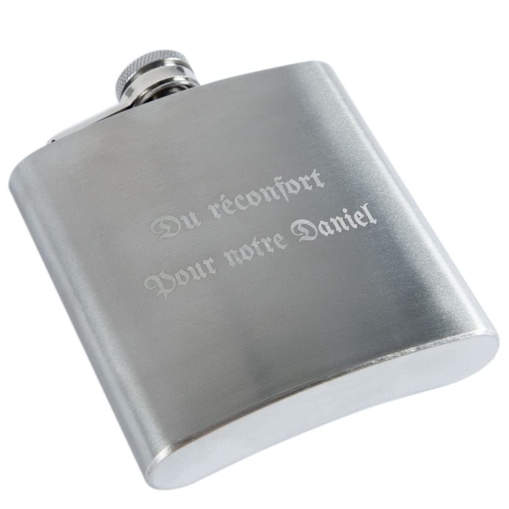 FIASCHETTA IN ACCIAIO INOX TAPPO ERMETICO WHISKY BORRACCIA TASCABILE 207 Ml