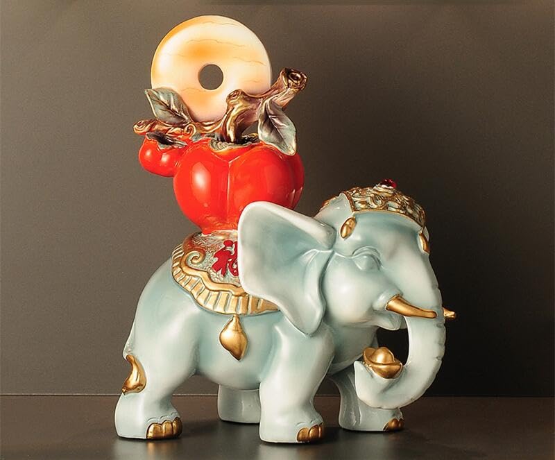 Amazon.co.jp: MOMOAO 象 装飾品 ゾウ 象の彫刻 開運グッズ 風水 樹脂