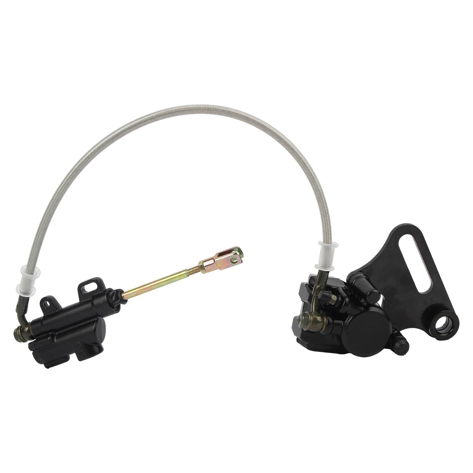 Tarcze hamulcowe do motocykli Zacisk hamulca tarczowego hydraulicznego motocrossowego 15 mm z cylindrem głównym i klockami hamulcowymi, układ hamulcowy 125 cm3-160 cm3 tarcza hamulcowa