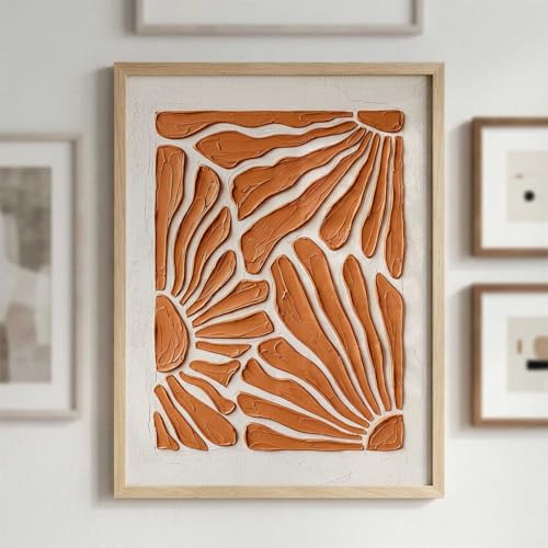 Image of kotart Boho Floral Art WALL Framed Painting | Big Aesthetic Flowers WALL Framed Paintings for Living Room Bedroom Wall Decor (14X20 inch)