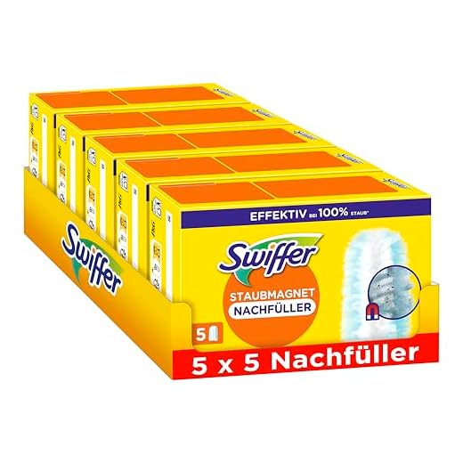 2x Swiffer Holz & Parkett Wischtücher 18er 5 Swiffer Staubmagnet (25 Tücher) Staubwedel ideal gegen Staub, Tierhaare & Allergene (5 x 5)