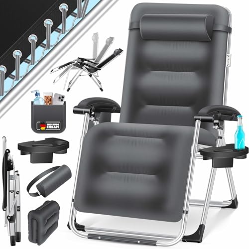 KESSER® Sonnenliege Liegestuhl,Gartenliege extra breit & Wetterfest,Belastbar 200kg,Ergonomisches...