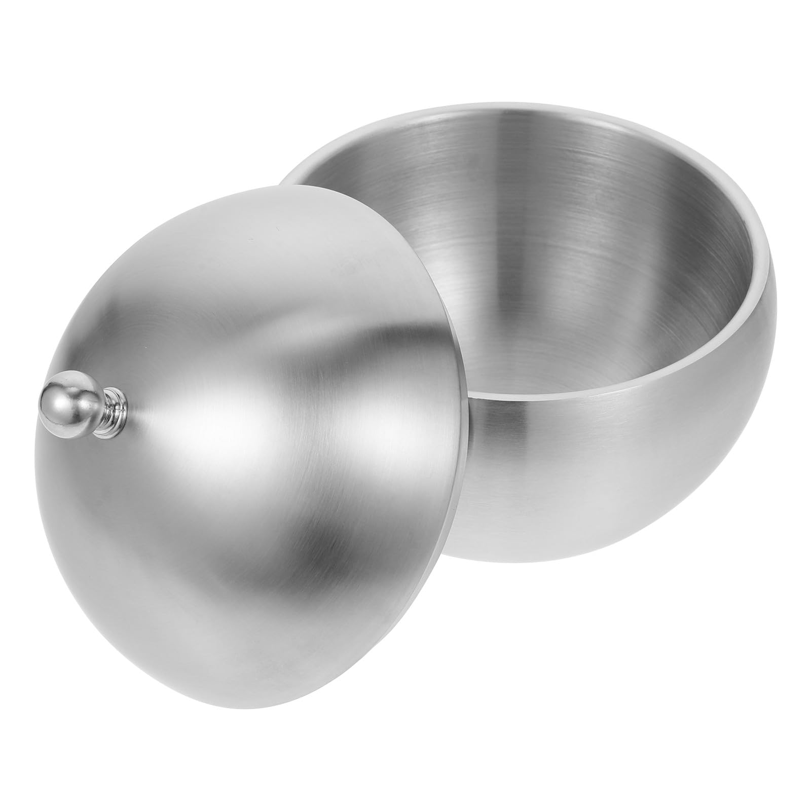 ERINGOGO Eiswürfelbehälter aus Edelstahl, Groß, Silber, mit Deckel für Bar