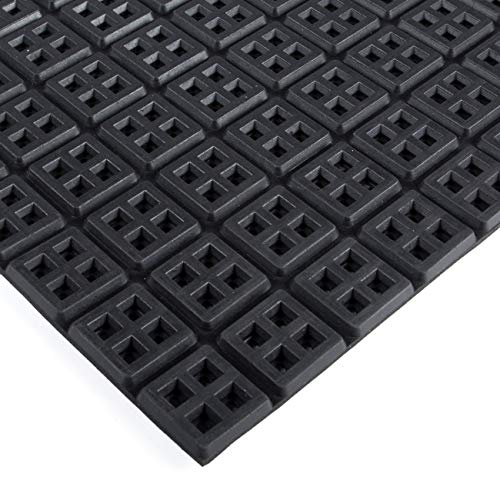 Preisvergleich Produktbild Ringgummimatte Komfort offen 1500x1000x10mm / Schwarz / Ringgummimatten / Ringgummimatte Aussenbereich / Gummimatten