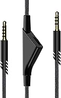 Vista 8 de LecLooc Cable de repuesto para cable Astro A40, cable trenzado de auriculares A10, cable de control de volumen de 6.5 pies6.6 ft compatible