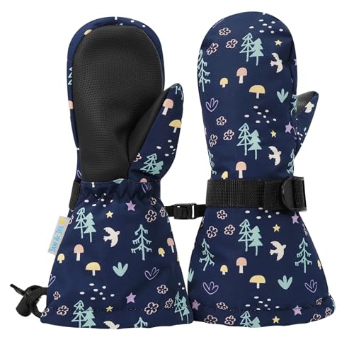 Image of JAN & JUL Girls' Insulated Waterproof Snow Mittens for Toddlers and Kids
