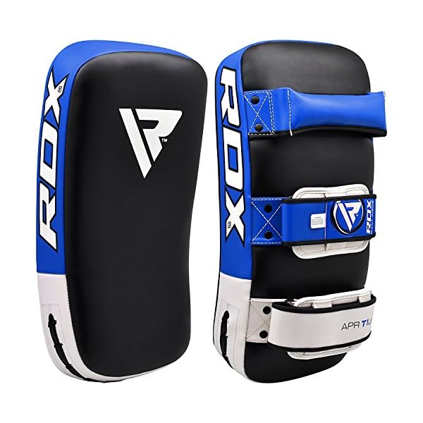 RDX-Muay-Thai-Pad-for-Training-Curved-Kickboxing-Kicking-Strike-Shield-Coaching-Kick-Boxing-MMA-Martial-Arts-Karate-Taekwondo-Punching-Foot-Knee-and-Elbow-TargetSold-AS-Single RDX Muay Thai Pad for Training, Curved Kickboxing Kicking Strike Shield, Coaching Kick Boxing, MMA, Martial Arts, Karate, Taekwondo, Punching, Foot, Knee and Elbow Target (One Pad Only)