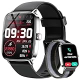 Smart Watch for Men (Answer/Make Calls), 1.85' HD Screen Fitness Watch with Bluetooth 5.3, Heart Rate/Sleep/SpO2 Monitor,110+ Sports Modes,IP68 Waterproof Smartwatch, Activity Tracker for Android iOS