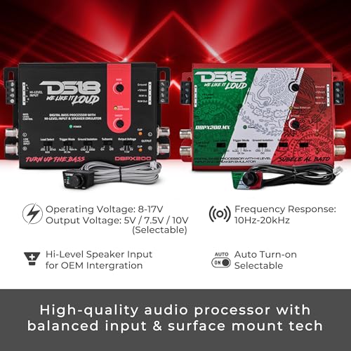 image for DS18 DBPX200 Digital Bass Processor with Hi to Low Signal Converter & 