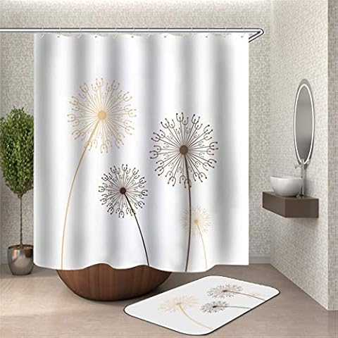 Chickwin Cortina de Ducha Impermeable 3D Cover
