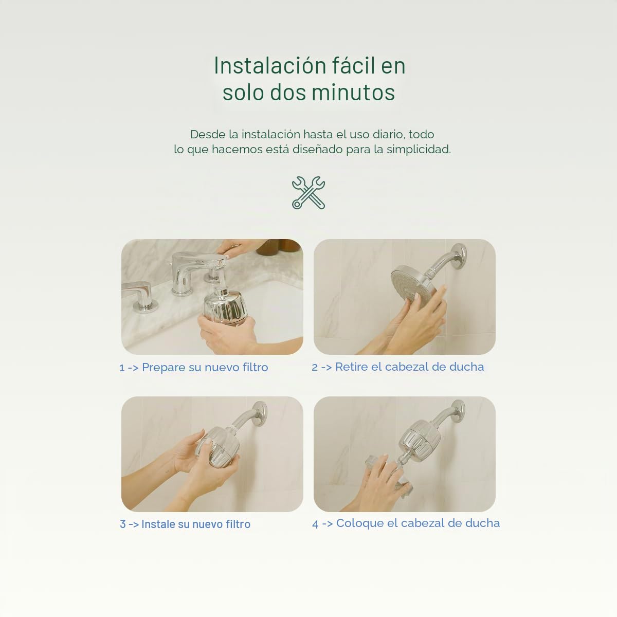 AquaBliss Filtro de ducha HD de alta potencia, filtro avanzado 30x, filtro universal multietapa para productos químicos, cloro, pesticidas (SF500), cromado