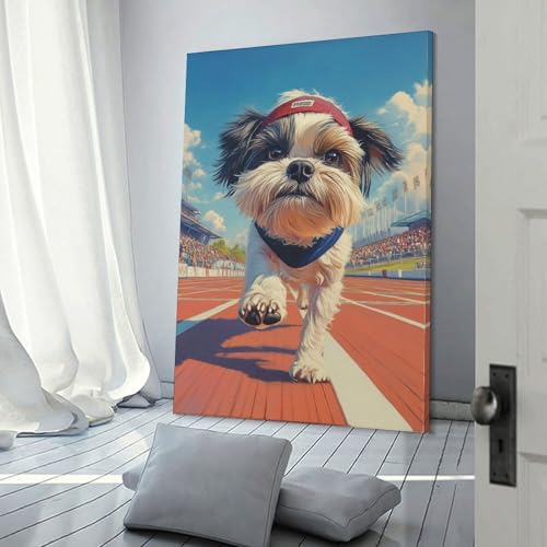 Tableau Shih Tzu decoration salon et chambre poster canifils 40x60cm