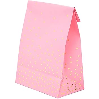 Amazon.com: Sparkle and Bash Pink Party Favor Bags - Pink