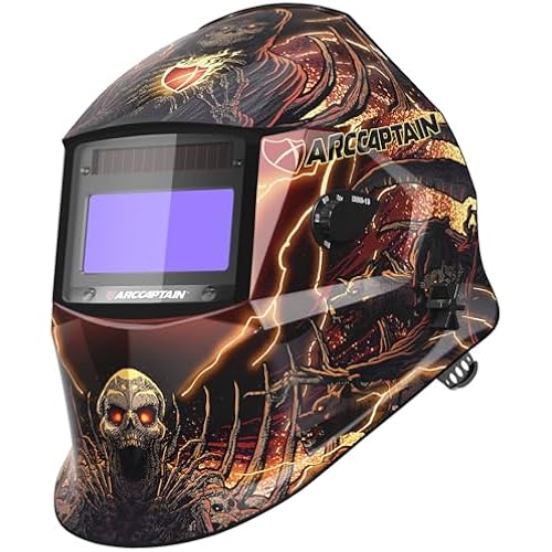 ARCCAPTAIN Welding Helmet Auto Darkening, 1/25000s Response, Shade 4/9-13