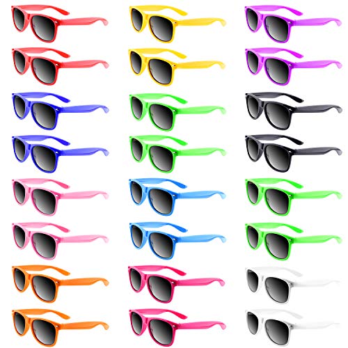 TUPARKA Sunglasses Party Favors Neon Colors Sunglasses Bulk Goody Bag Fillers for Beach Birthday Party Pool Party Supplies