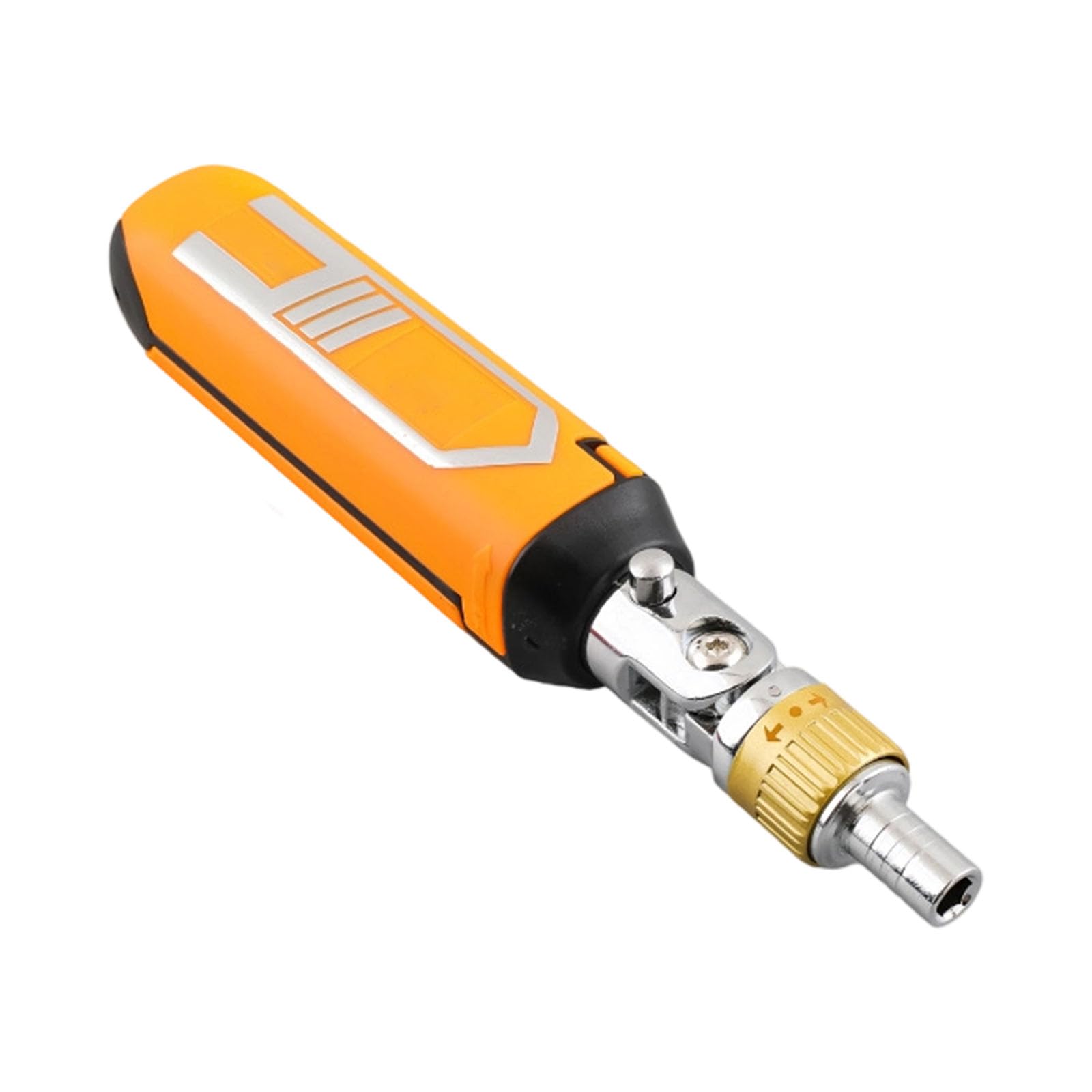Kaccde Yellow Ergonomic Ratcheting Hexagonal Screwdriver Tool With 3.5Nm Torques Steel Shaft Suitable For Tight Space Home Repairs Space Saving Multiple Bit Screwdriver