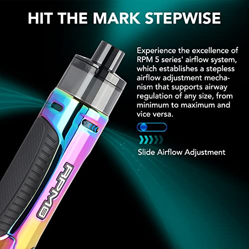 SMOK-RPM5-2000mAh-80W-E-Cigarette-Vape-Starter-Kit-2ml-Slide-Top-Pod-Airflow-Control-Vaping-USB-Type-C-Fast-Charging-TFT-Colorful-Display-2-RPM-3-Meshed-Coils-Ecig-No-Nicotine-Prism-Rainbow