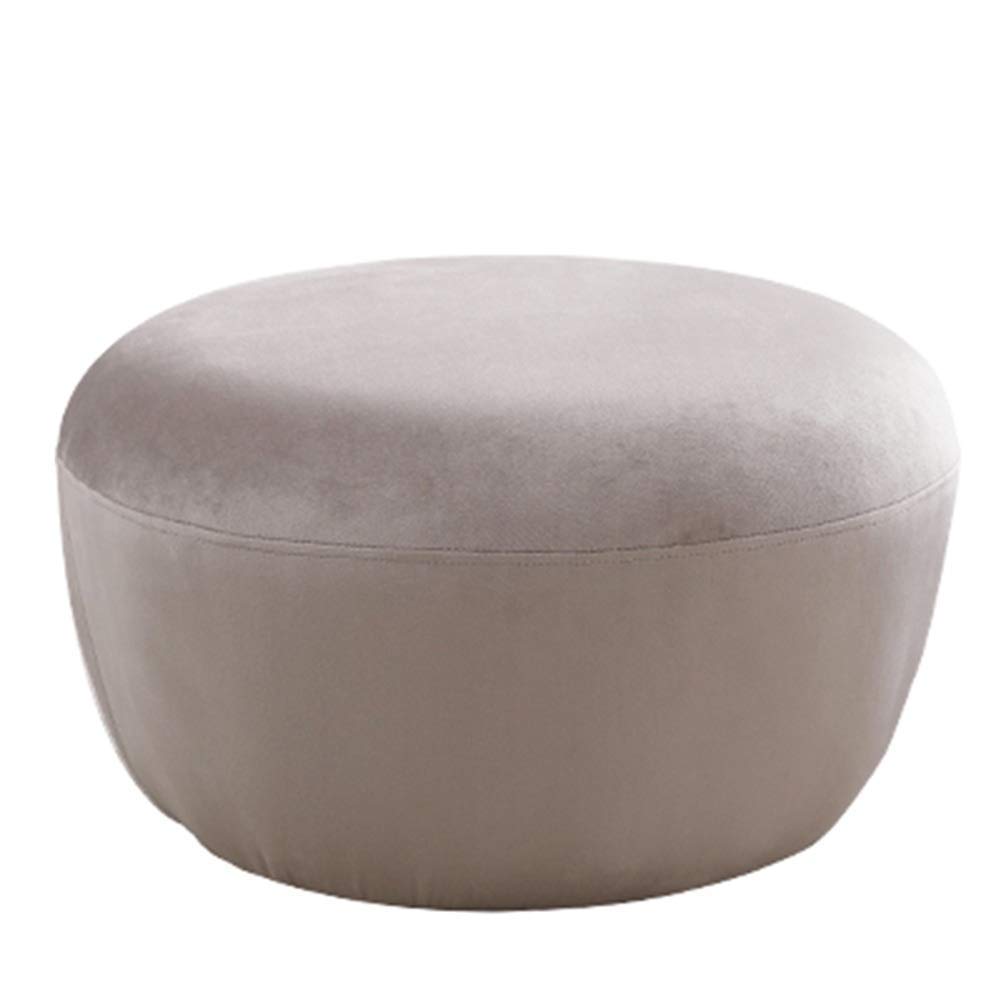 Repose-pieds gris clair DASHADAO tabouret nordique en tissu salon 36x27 cm