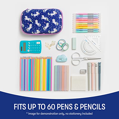 Image of ZIPIT Unicorn Pencil Box for Girls | Pencil Case for School | Organizer Pencil Bag | Large Capacity Pencil Pouch