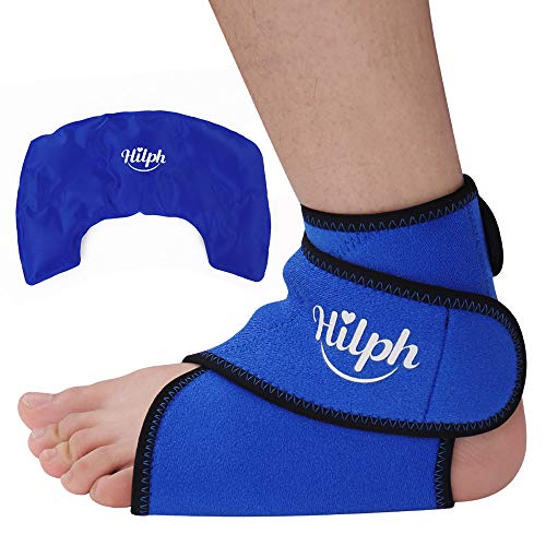 Image of Foot /Ankle Ice Pack, Reusable Hot Cold Ice Pack Wrap for Ankle, Elbow and Foot's Plantar Fasciitis, Achilles Tendon Injuries, Sprained Ankle, Swelling, Arthritis, Heel Spur, Post Surgery, Burs-B
