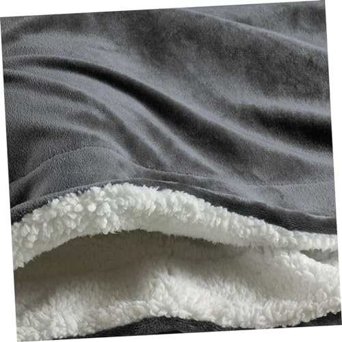 Manta de franela Alipis gris para mascotas con forro polar térmico 5