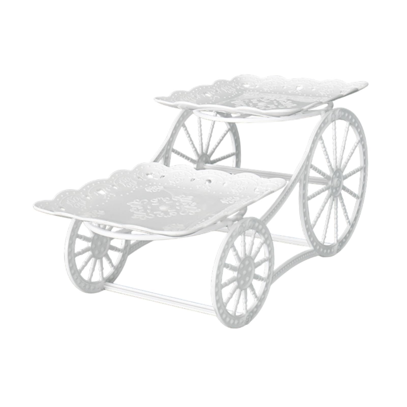 YIXANNX Lovely 2 Tiered Cupcake Holder Fruit Candy Donut Plate Suitable For Dessert Displays During Special Celebrations Fruit Plate Holder Dessert Carriage