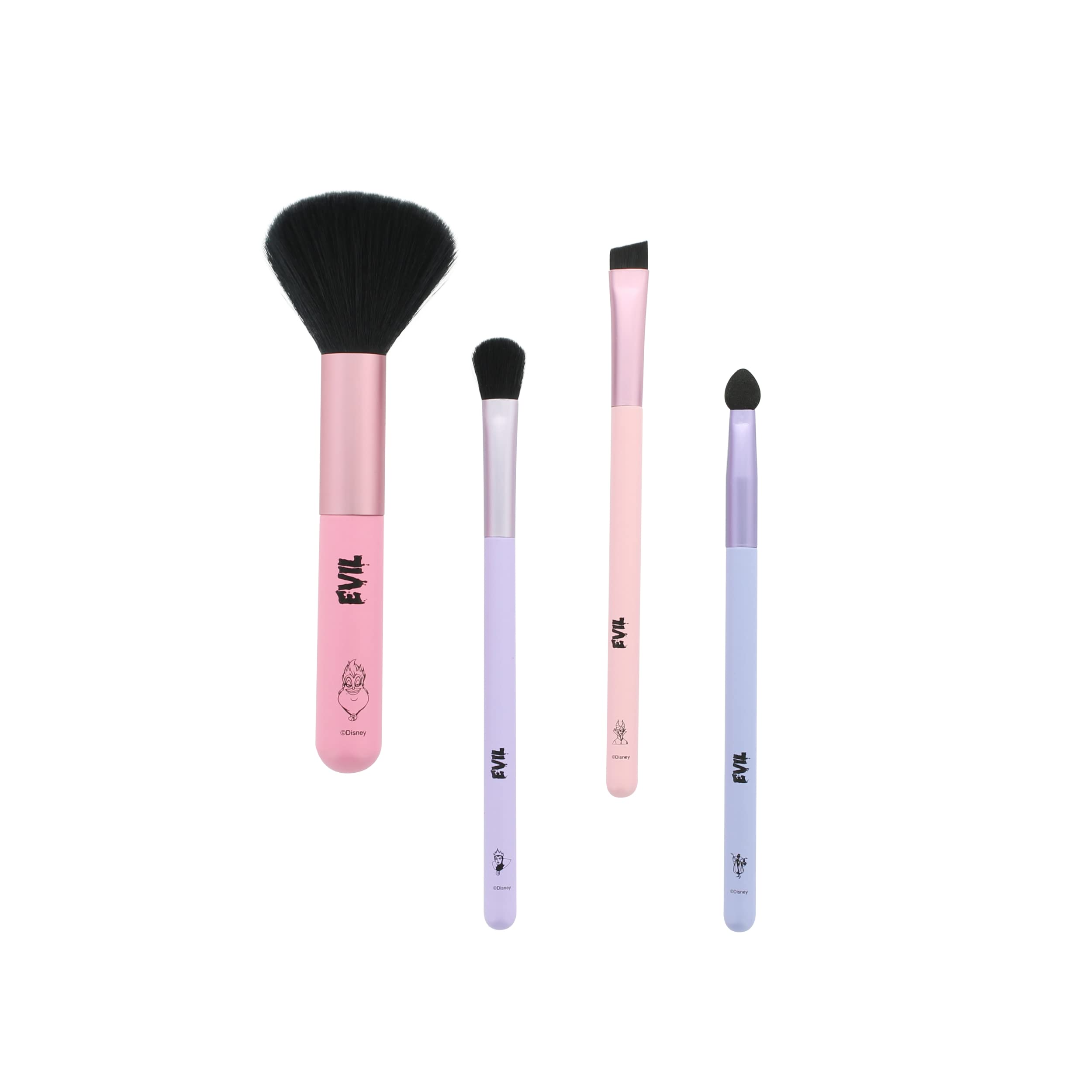 Disney villains - Les Vilains makeup brushes game - x4 facial brush + storage kit - Ursula - Malefica - Cruella d'Effer - les méchants - Image 2