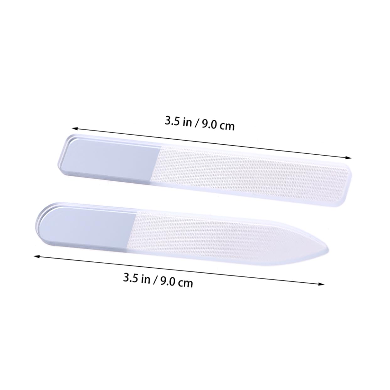 Healeved 6piezas Uñas De Cristal Profesional De Doble Cara Con Estuche Herramienta Para Pulido De Uñas Para Salones y Uso Personal